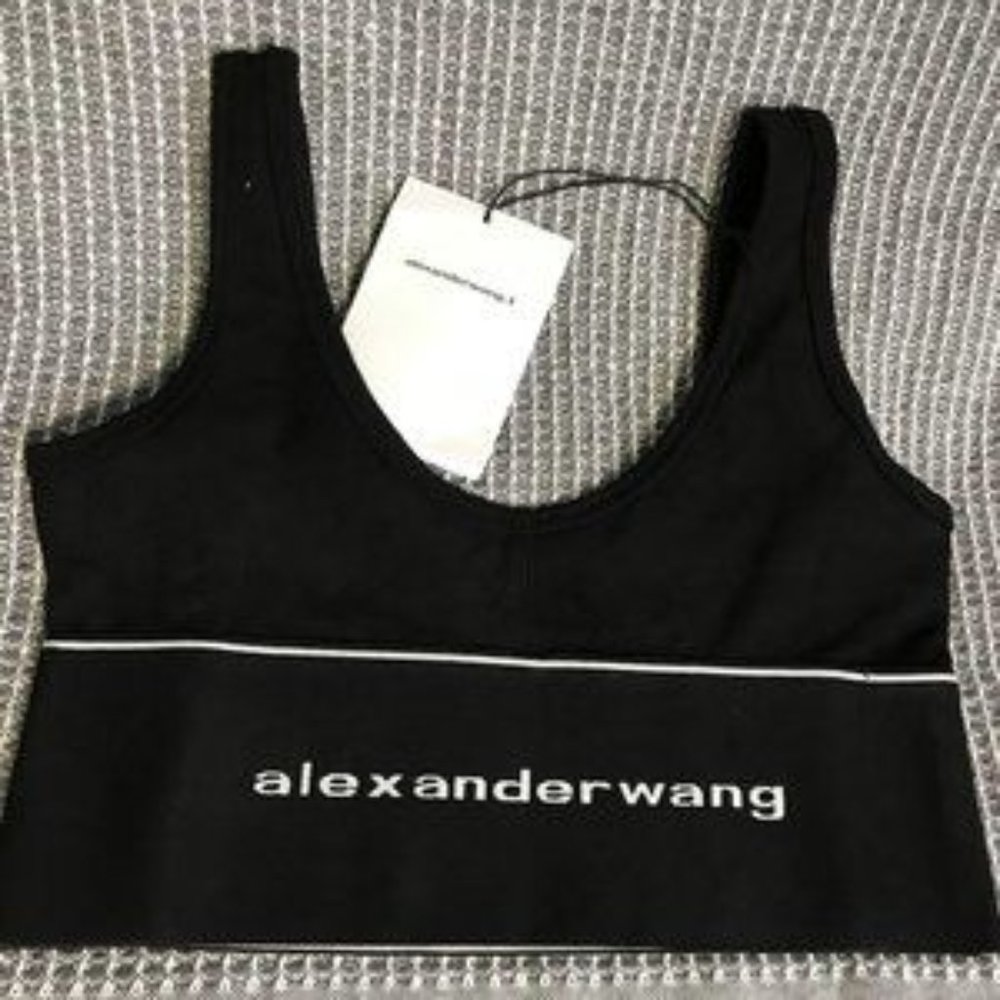 Alexander Wang Logo Elastic Bra Tank Top